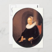 Gerrit Dou - Portret van een vrouw Briefkaart (Voorkant / Achterkant)