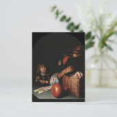 Gerrit Dou- Stilleven, jongen blaast zeepbellen Briefkaart (Staand voorkant)