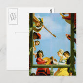 Gerrit Van Honthorst Musical Group Balcony Art Briefkaart (Voorkant / Achterkant)