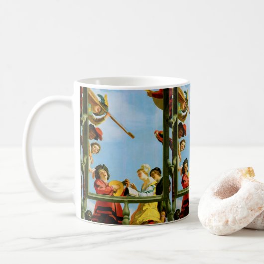 Gerrit Van Honthorst Musical Group Balcony Art Koffiemok (Met donut)