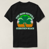 Gerritsen Beach Irish Riviera Funny Shamrock Retro T-shirt (Design voorkant)