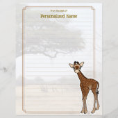 Gerry Giraffe Savanna bekleed papier blad (Voorkant)