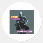 Gerry Mulligan Ronde Sticker (Voorkant)