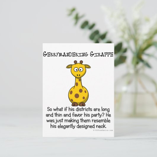 Gerrymandering congresdistricten briefkaart (Staand voorkant)