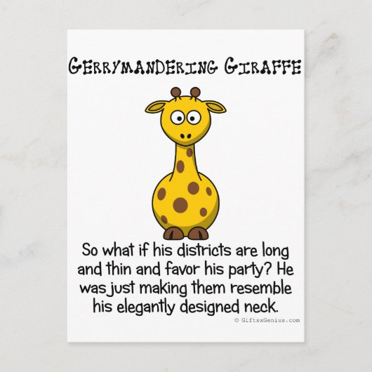 Gerrymandering congresdistricten briefkaart (Voorkant)