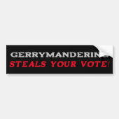 Gerrymandering Steals Uw Bumpersticker (Voorkant)