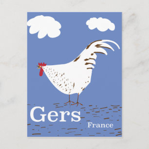 Gers Frankrijk Vintage reisposter Briefkaart