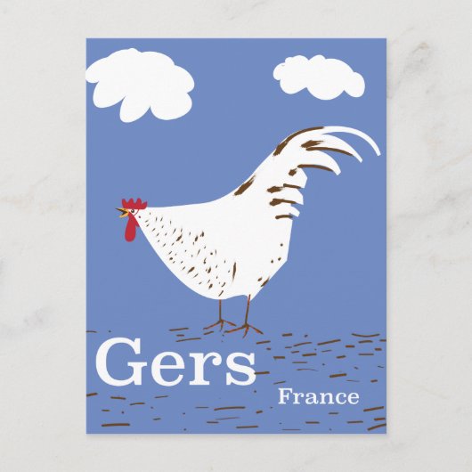 Gers Frankrijk Vintage reisposter Briefkaart (Voorkant)