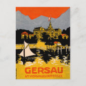 Gersau, Lucerne Lake, zeilboot, Zwitserland Briefkaart (Voorkant)