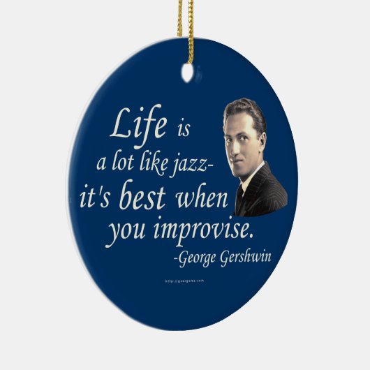 Gershwin over het leven keramisch ornament (Rechts)