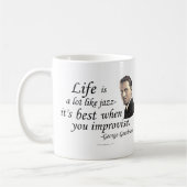 Gershwin over het leven koffiemok (Links)