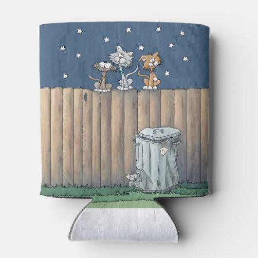 Gerst Katten op een hek-Koelbox Blikjeskoeler (Achterkant)