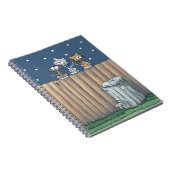 Gerst Katten op een hek-Notitieboek Notitieboek (Rechterzijde)