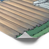 Gerst Katten op een hek-Poster Poster (Hoek)