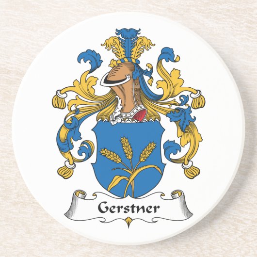 Gerstner Family Crest Zandsteen Onderzetter (Voorkant)
