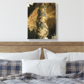 Gerstsuikerkolom van Baldacchino Canvas Afdruk (Insitu (Slaapkamer))