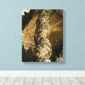 Gerstsuikerkolom van Baldacchino Canvas Afdruk (Insitu (Houten vloer))