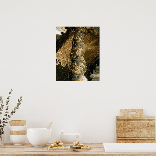 Gerstsuikerkolom van Baldacchino Poster (Keuken)