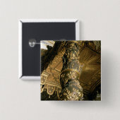 Gerstsuikerkolom van Baldacchino Vierkante Button 5,1 Cm (Voorkant /achterkant)