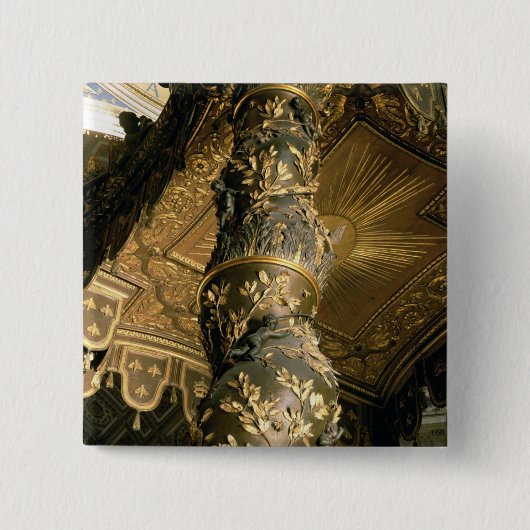 Gerstsuikerkolom van Baldacchino Vierkante Button 5,1 Cm (Voorkant)