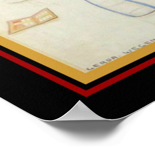 Gerta Wegener Art Deco Waterverf over papier 16 x  Poster (Hoek)