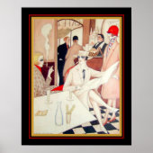 Gerta Wegener Art Deco Waterverf over papier 16 x  Poster (Voorkant)