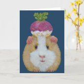 Gertie de cavia kaart (Gele Bloem)