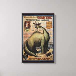 Gertie De Dinosaur Canvas Afdruk