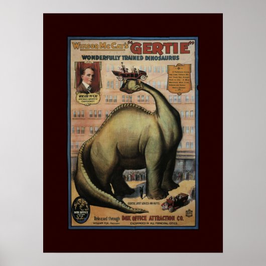Gertie de Dinosaur Poster (Voorkant)