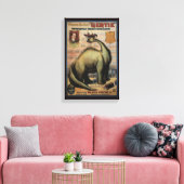 Gertie de dinosaurus canvas afdruk (Insitu (Woonkamer))