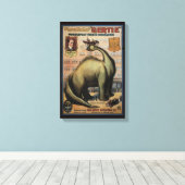 Gertie de dinosaurus canvas afdruk (Insitu (Houten vloer))