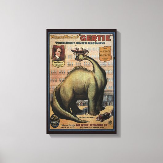 Gertie de dinosaurus canvas afdruk (Voorkant)