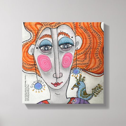 "Gertie", grillige portret canvas Afdruk (Voorkant)