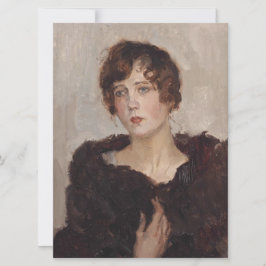 Gertie in een Fur Coat (door Isaac Israëels) Kaart