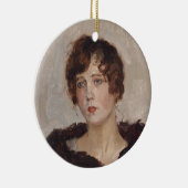 Gertie in een Fur Coat (door Isaac Israëels) Keramisch Ornament (Rechts)