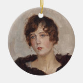 Gertie in een Fur Coat (door Isaac Israëels) Keramisch Ornament (Voorkant)