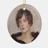 Gertie in een Fur Coat (door Isaac Israëels) Keramisch Ornament (Links)