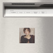 Gertie in een Fur Coat (door Isaac Israëels) Magneet (Insitu (Vaatwasser))