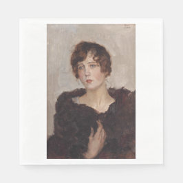 Gertie in een Fur Coat (door Isaac Israëels) Servet