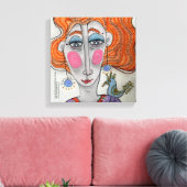 "Gertie," Speelse Portret Canvasprint Canvas Afdruk (Insitu (Woonkamer))