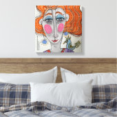 "Gertie," Speelse Portret Canvasprint Canvas Afdruk (Insitu (Slaapkamer))
