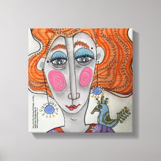 "Gertie," Speelse Portret Canvasprint Canvas Afdruk