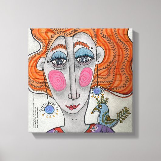 "Gertie," Speelse Portret Canvasprint Canvas Afdruk (Voorkant)