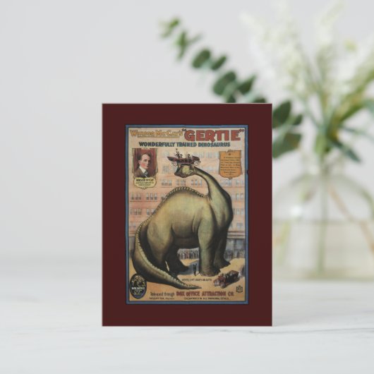 Gertie The Dinosaur Briefkaart (Staand voorkant)