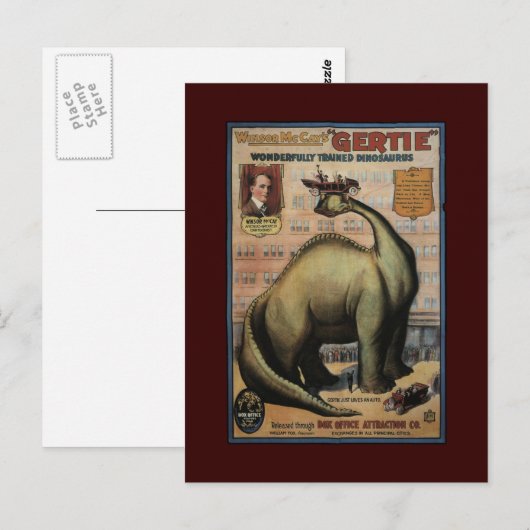 Gertie The Dinosaur Briefkaart (Voorkant / Achterkant)