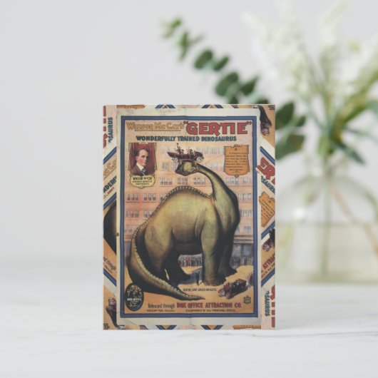 Gertie The Dinosaur Briefkaart (Staand voorkant)