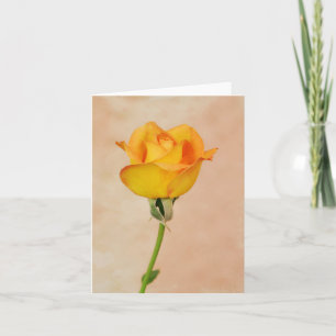 Gertie's Garden Single Yellow Rose Art Note Kaart