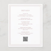 Gertrude Dusty Roos Elegante Huwelijksuitnodiging (Achterkant)