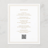 Gertrude Gold Classic Elegant Wedding Flyer (Achterkant)