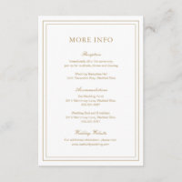 Gertrude Gold Classic Elegant Wedding